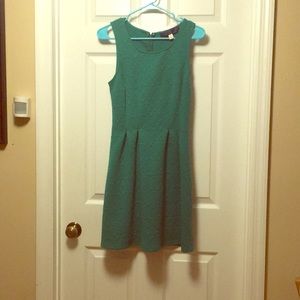 Green winter cocktail dress